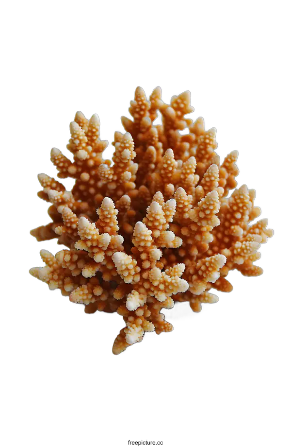 [Transparent Background PNG]Close-up of a Dried Coral Specimen