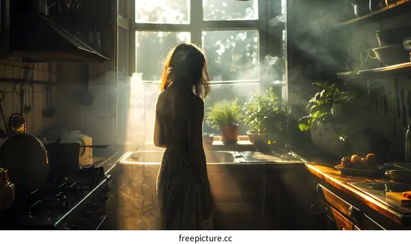 rays of light in the kitchen