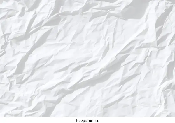 Crumpled White Paper Texture Background