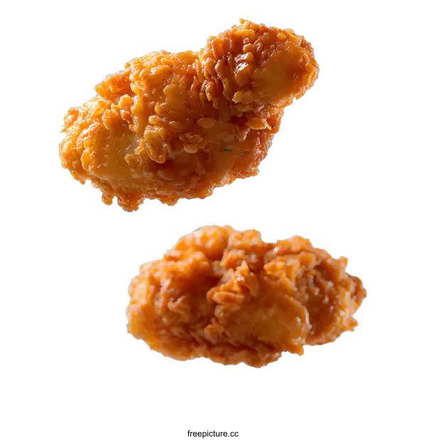 [Transparent Background PNG]Two pieces of fried chicken