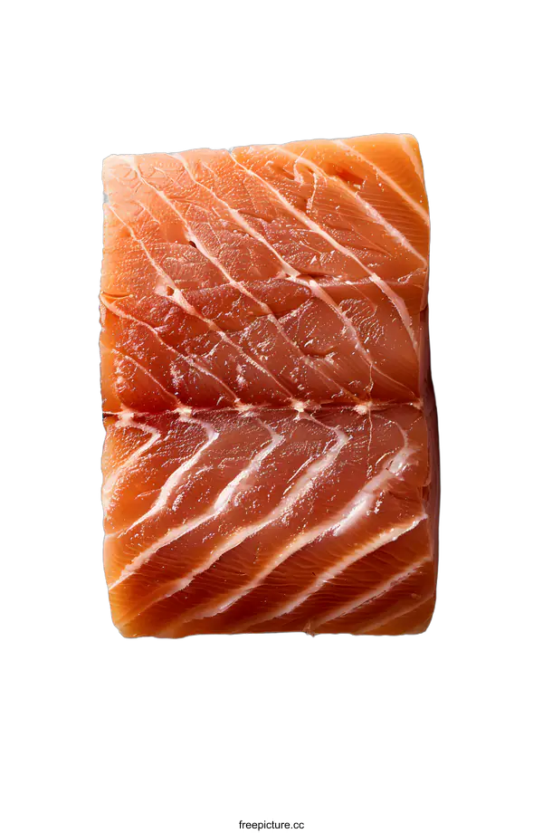 [Transparent Background PNG]A piece of raw salmon fillet