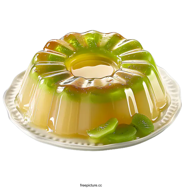 [Transparent Background PNG]kiwi jelly cake