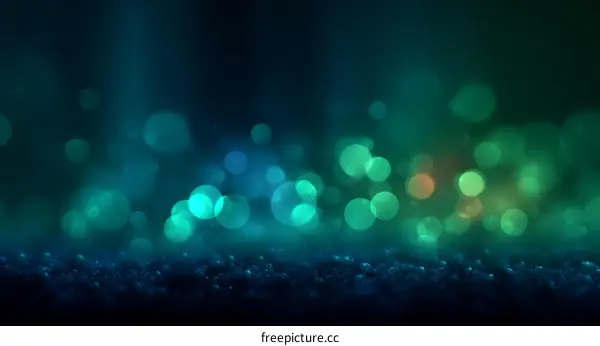 Abstract Bokeh Background with Teal and Green