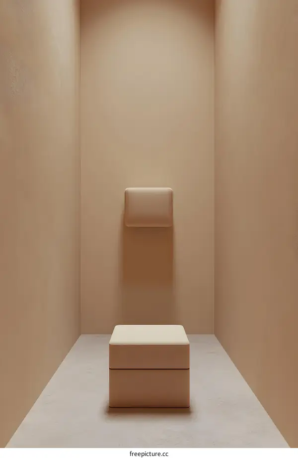 Minimalist Room Interior Design With Beige Color Palette