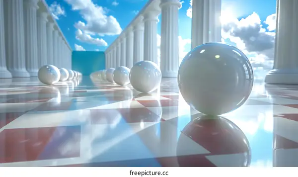 White Sphere Pathway in a Classical Architecture