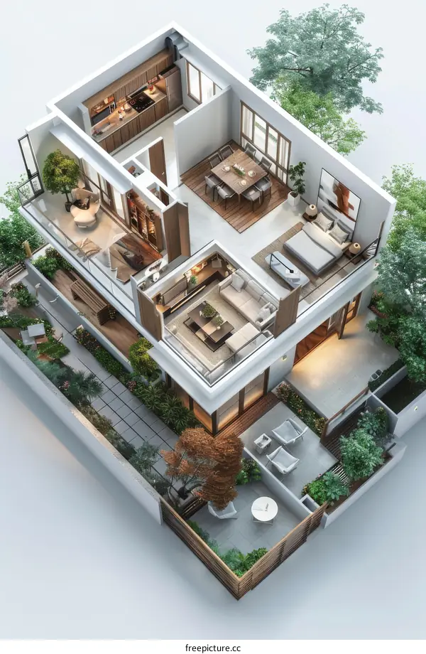 Modern House Floor Plan Visualization