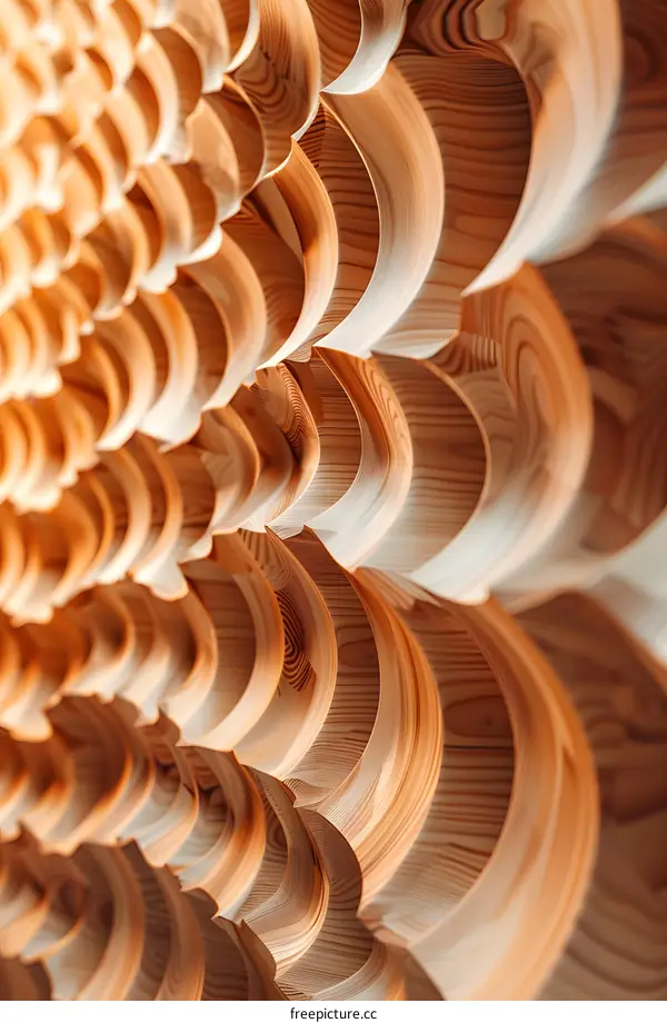 3D Wooden Wall Art: Nature Inspired Relief Design