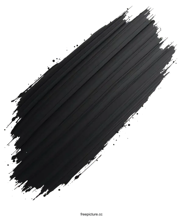 [Transparent Background PNG]Abstract Black Paint Stroke Design