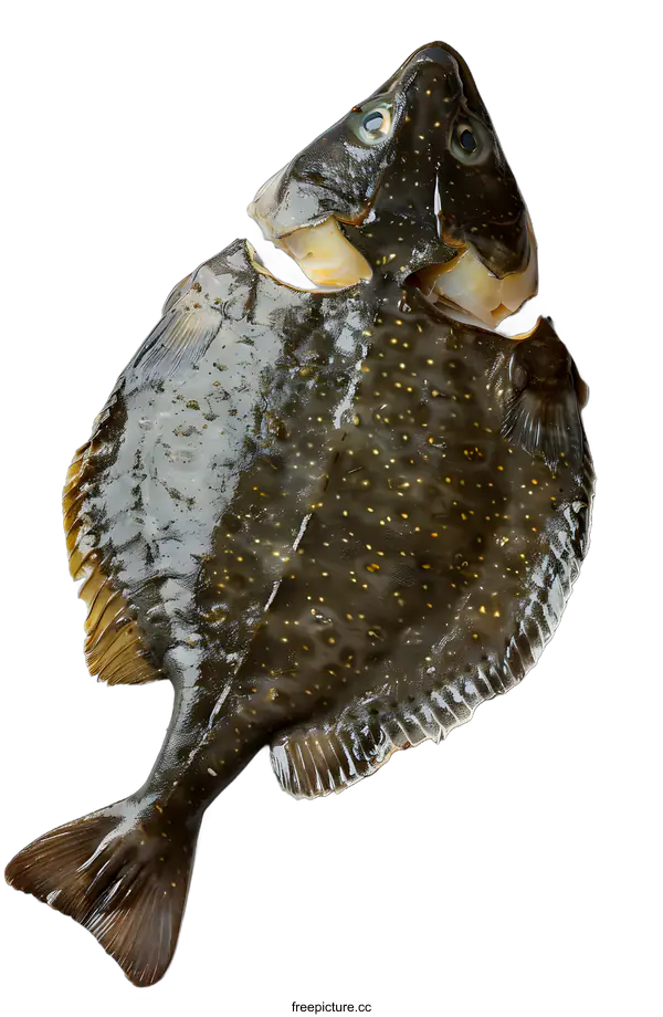 [Transparent Background PNG]Fresh Whole Flounder Fish on White Background