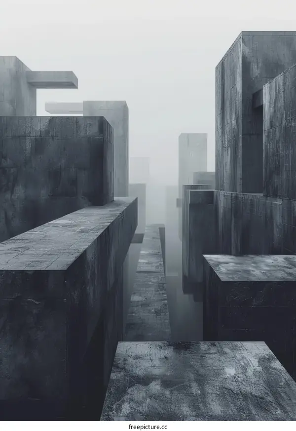 A City Lost in Fog and Concrete