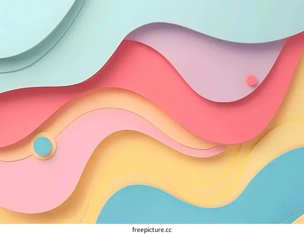 Abstract Colorful Paper Cut Background Design