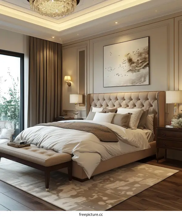 Spacious European Style Bedroom Interior