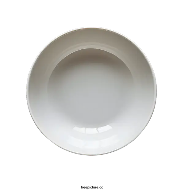 [Transparent Background PNG]Empty White Bowl on White Background
