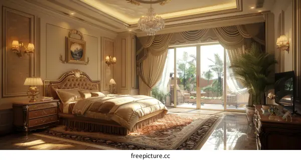 Luxury Bedroom Interior Design Illustration