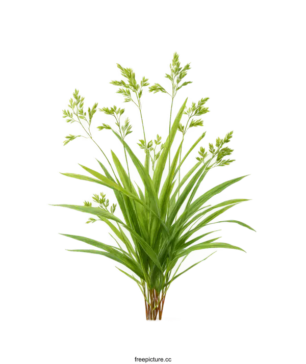 [Transparent Background PNG]Fresh Green Grass Cluster Close Up