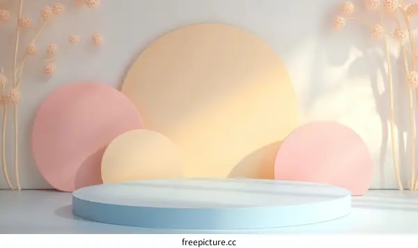 Pastel Circle Display Podium