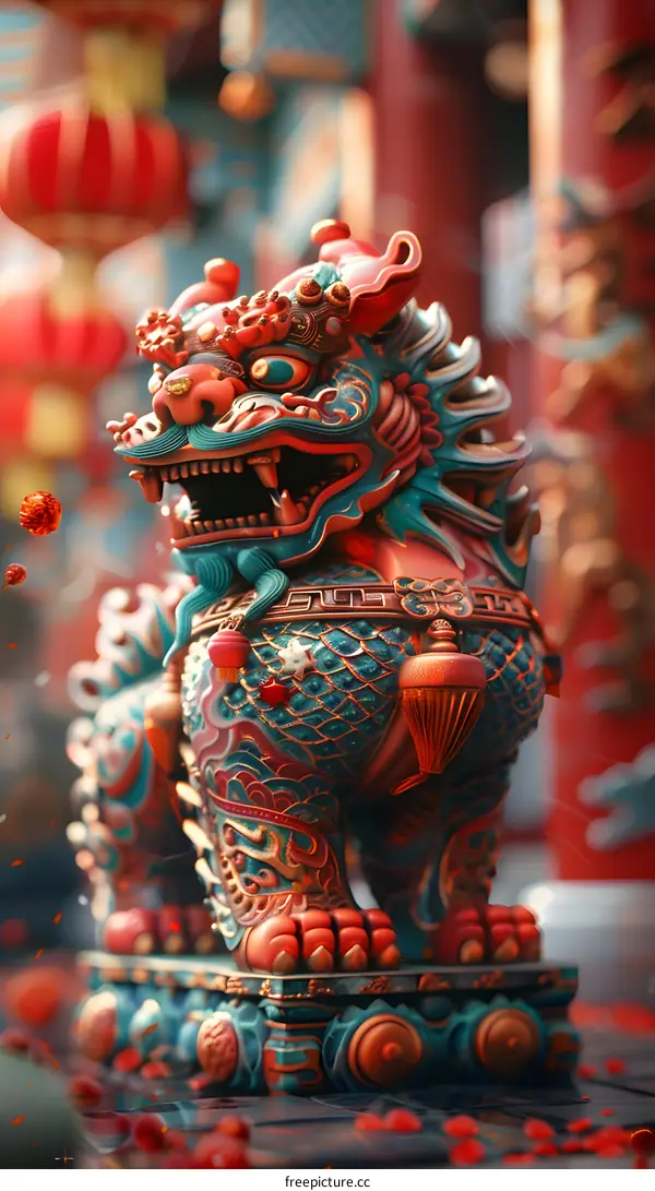 Chinese lion dance