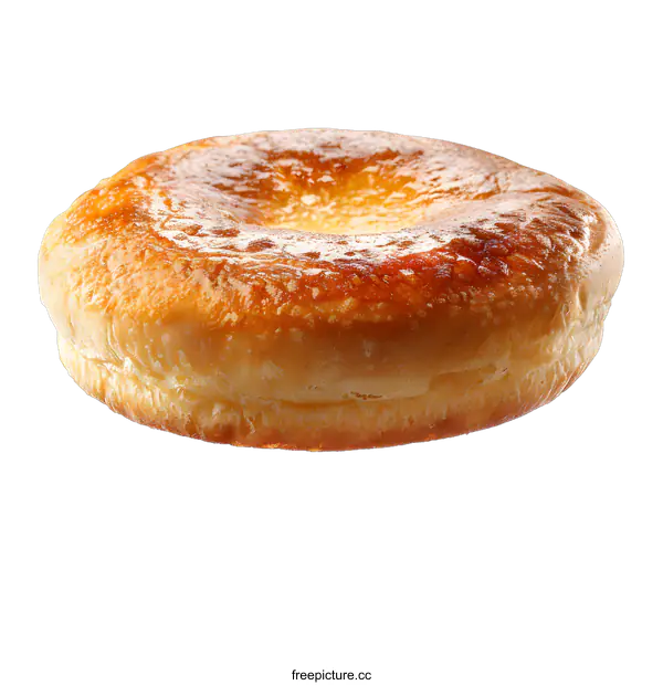 [Transparent Background PNG]Freshly baked donut on white background