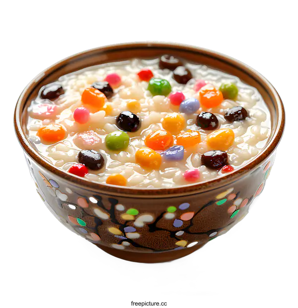 [Transparent Background PNG]Colorful dessert with various types of beans and glutinous rice balls