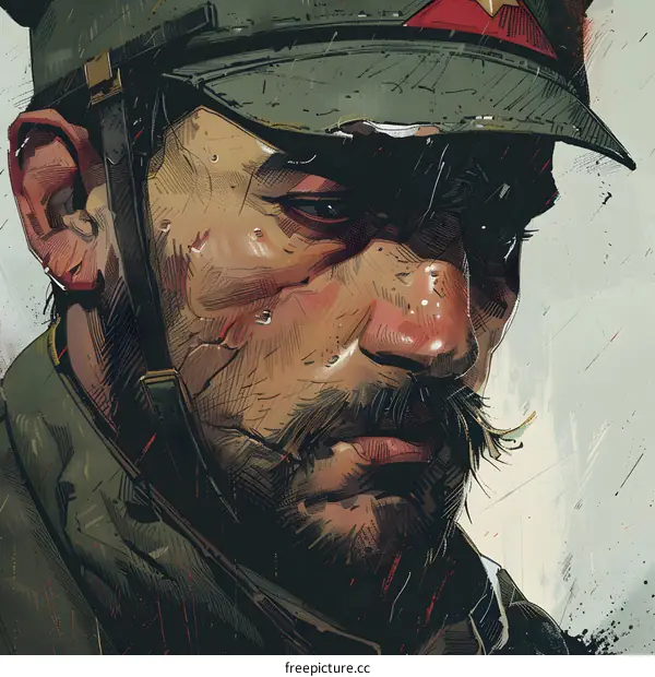 Portrait of a Chinese soldier