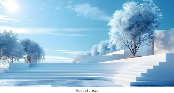 Minimalist White Architectural Space