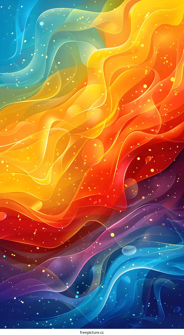Abstract Colorful Swirls and Lines Digital Art