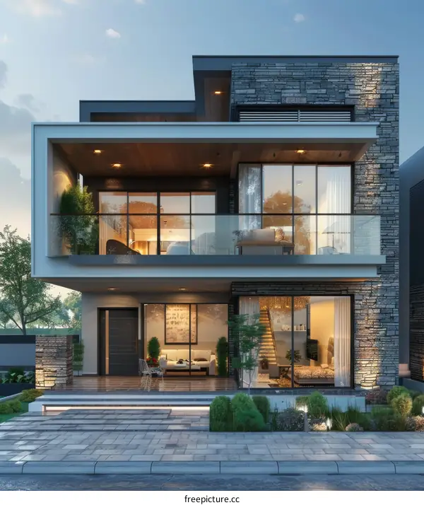 Modern Two-Story House Exterior Design