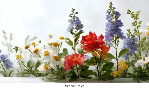Colorful Floral Arrangement in Soft Light