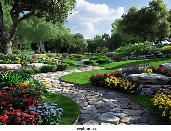 Garden landscape design renderings