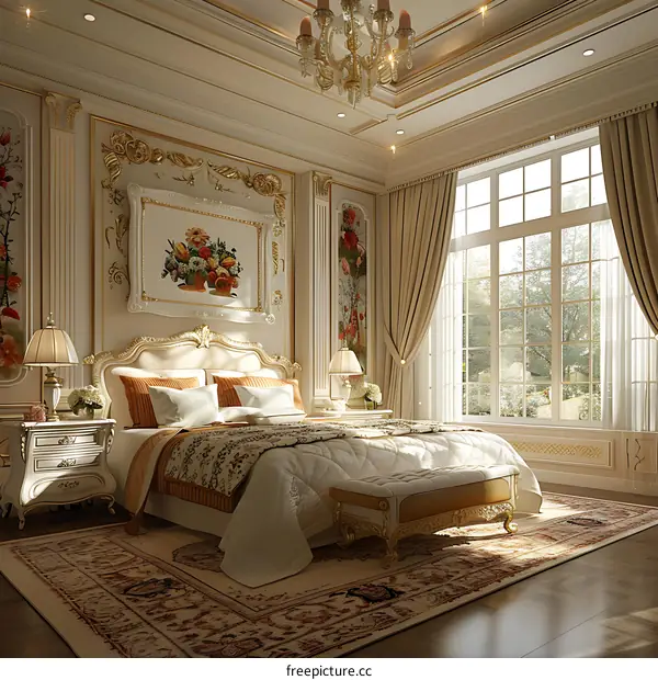 European-style luxury bedroom