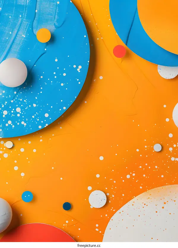 Abstract Colorful Circles and Spheres with White Dots