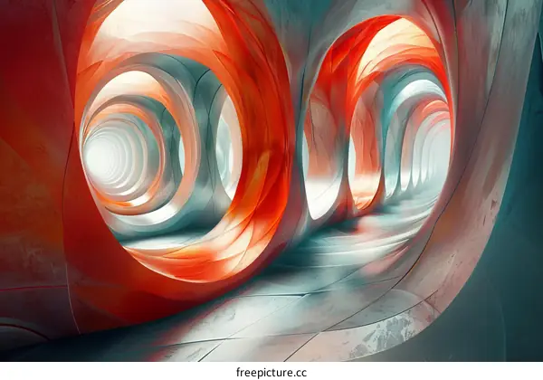 Red and Blue Abstract Art