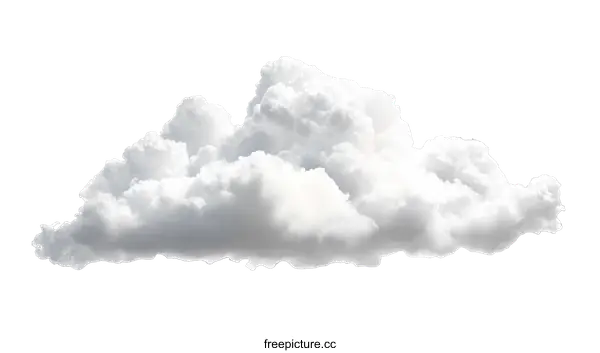 [Transparent Background PNG]Fluffy White Cumulus Cloud in the Sky