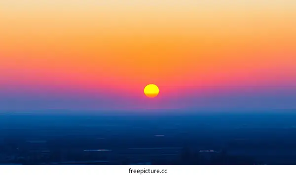 Colorful Sunset Over the Landscape