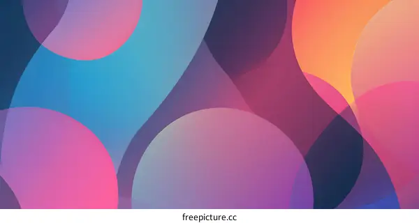 Abstract Background With Overlapping Circles And Shapes