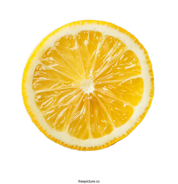 [Transparent Background PNG]Close Up of a Lemon Slice against transparent background