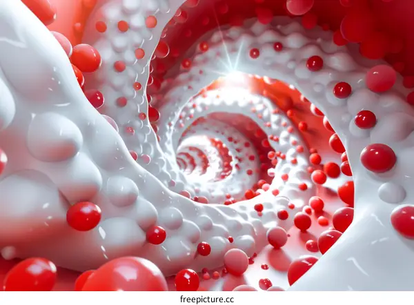 Surreal Visual Journey Inside a Twisted Candy Cane