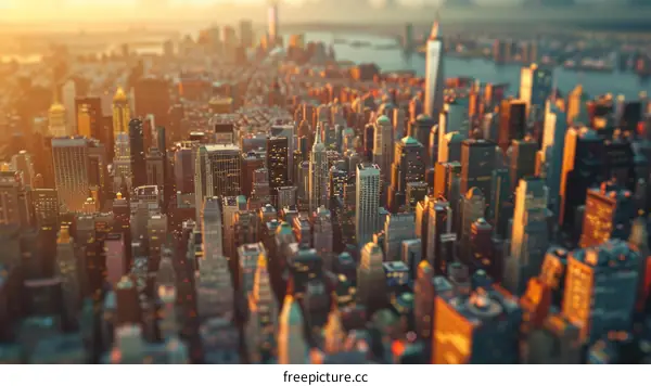 New York City Skyline at Sunset