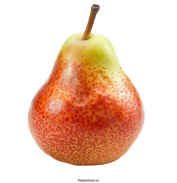 [Transparent Background PNG]A red pear on a white background