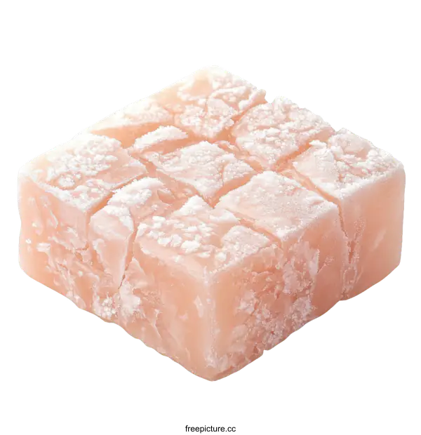 [Transparent Background PNG]Frozen Turkish Delight Cubes Close-up