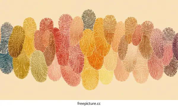 Abstract Fingerprint Patterns in Vibrant Colors