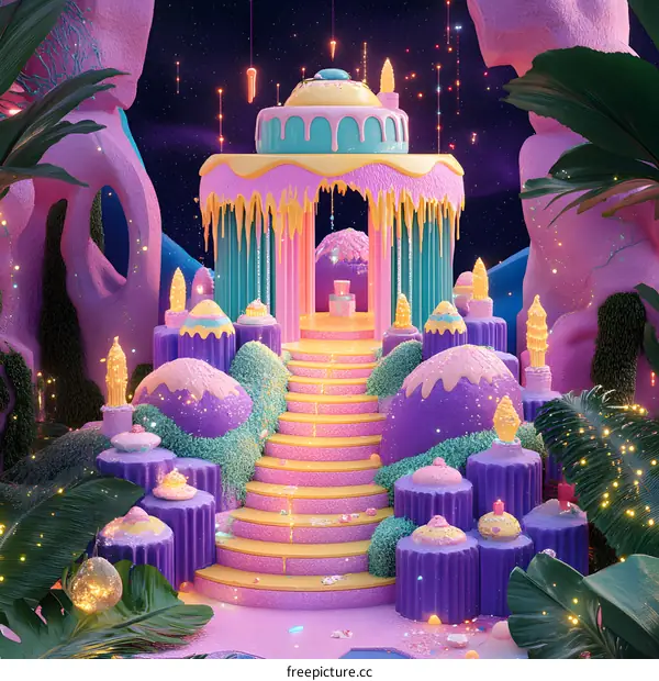 Dreamy Surrealist Dessert Landscape