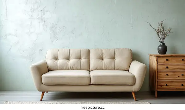 Beige Sofa in a Modern Living Room