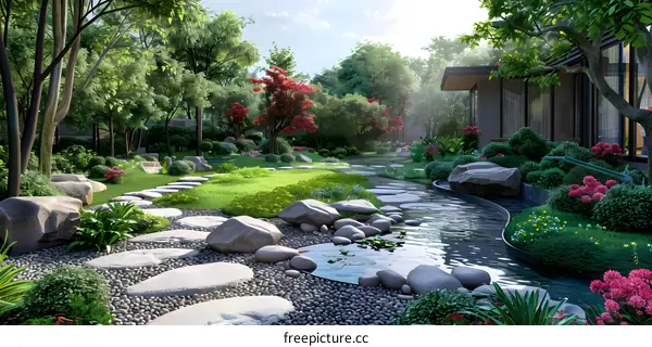 Garden landscape design renderings