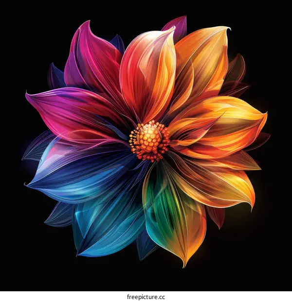 Rainbow Dahlia