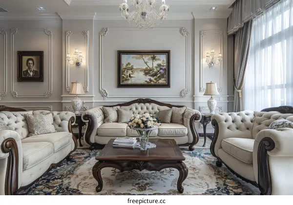 Elegant Classic Living Room Interior Design