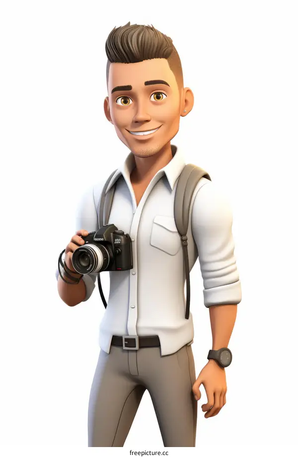 Male photographer with camera