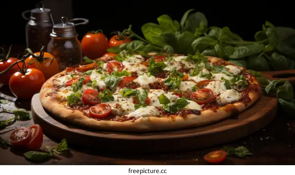 Fresh Tomato, Basil & Mozzarella Pizza