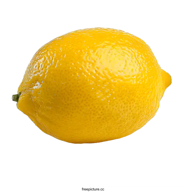 [Transparent Background PNG]A single lemon against a white background