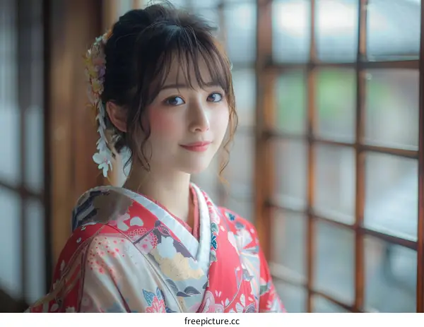 Traditional Japanese Beauty: A Woman in Kimono